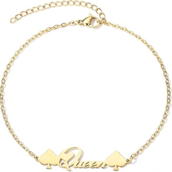 Royal Desire Queen of Spades Ankle Bracelet - Picture 3 of 3